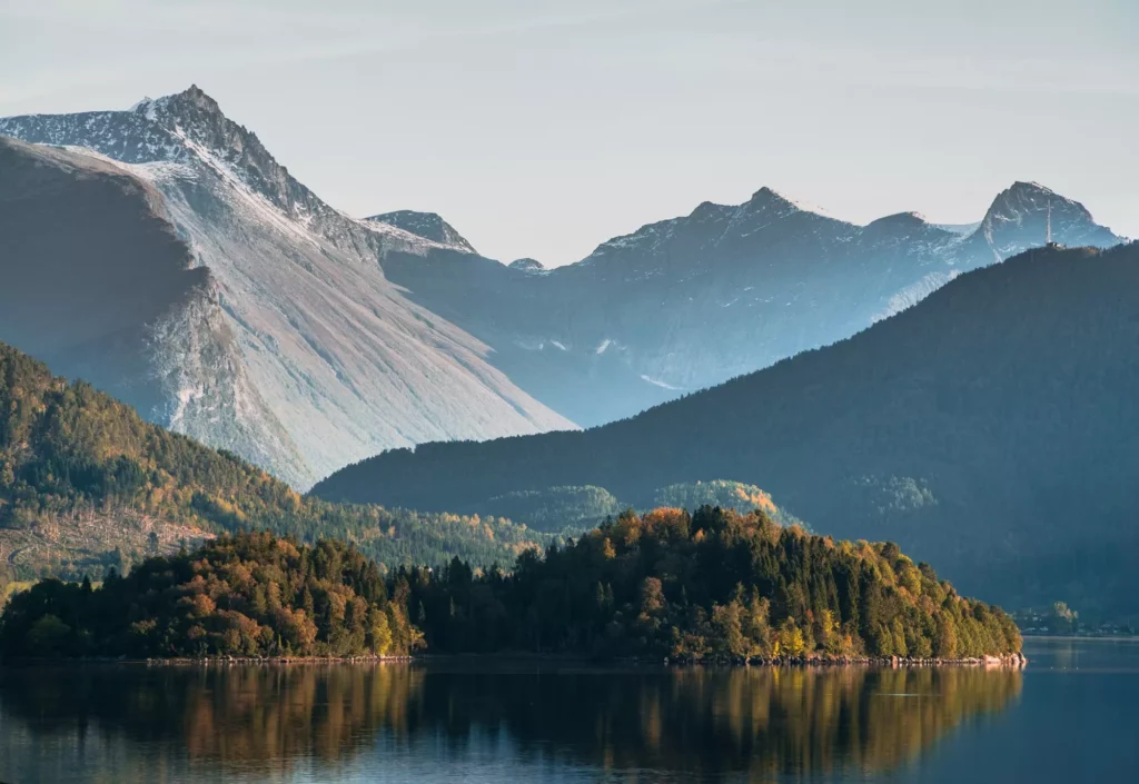 Oppland Herbst-Bergpanorama Norwegen