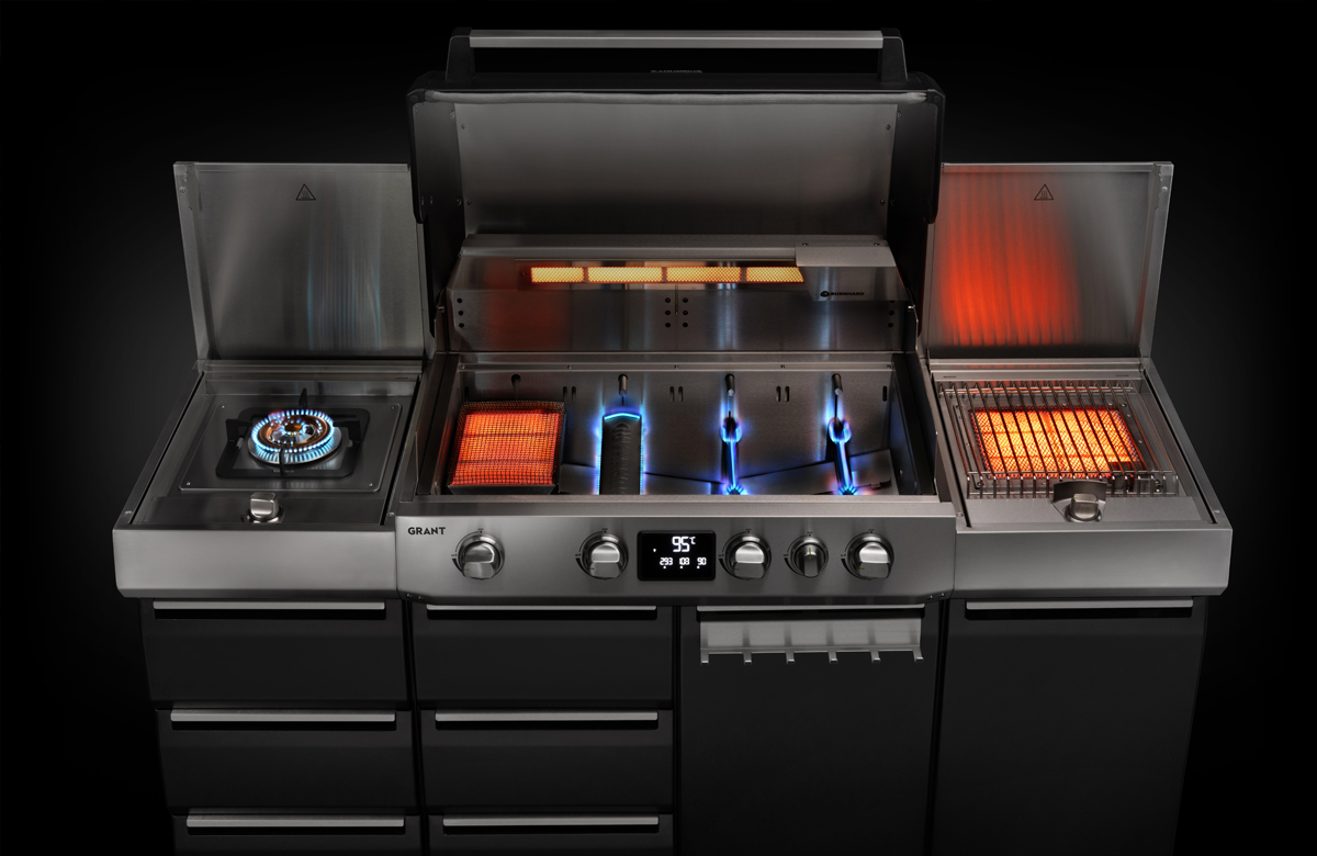 Modularer Premium-Gasgrill "Grant" von Burnhard ist Performance, die abliefert.