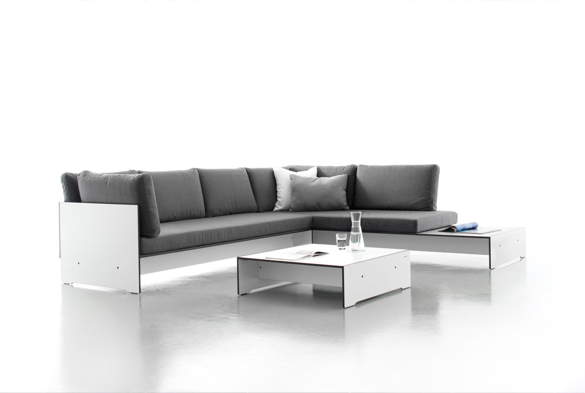 "Riva" von Conmoto: zeitloses Design made in Germany. Besonders stoß- und abriebfest durch HPL-Oberfläche.