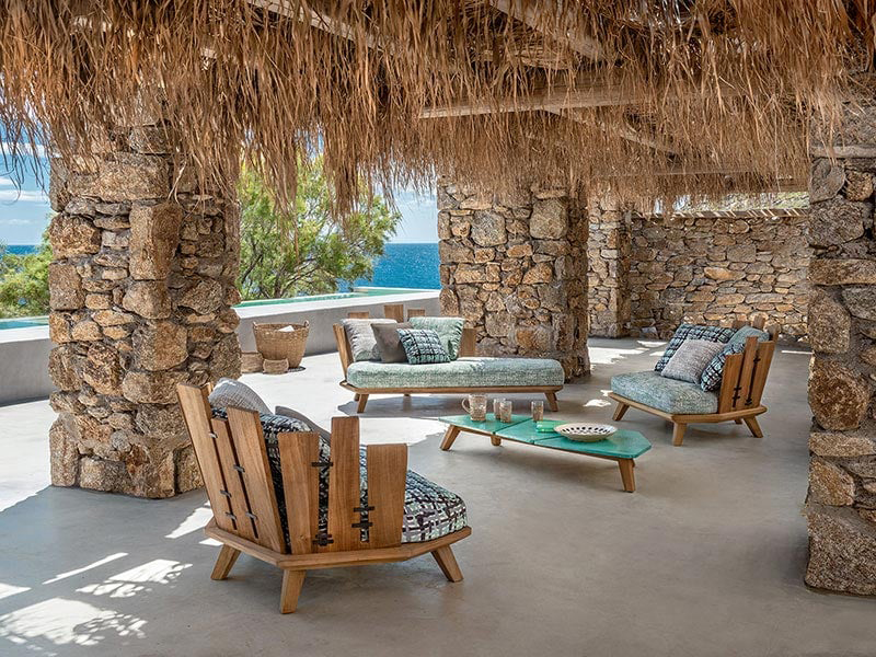 Die "Rafael Collection" von Ethimo: rustikale Elemente im mediterranen Look.