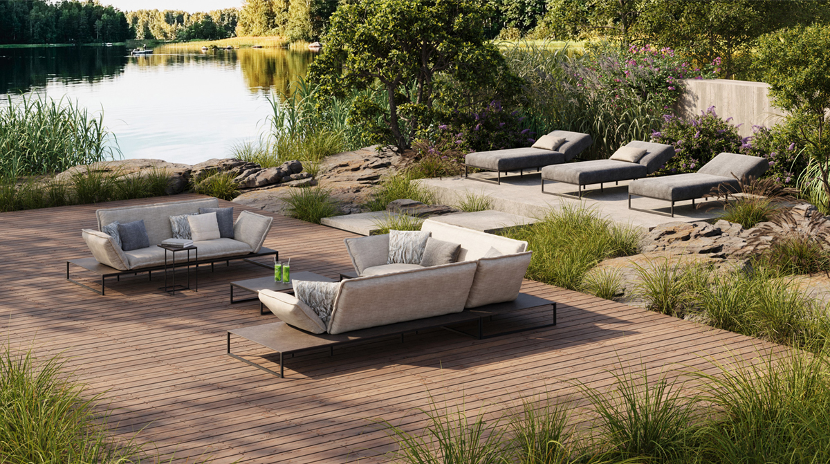 Die "Flora Lounge" von Fischer Möbel verbindet Stil und Komfort.